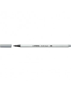 Pennarello Stabilo Pen 68 brush - punta a pennello - M 1 mm grigio freddo medio - 568/95