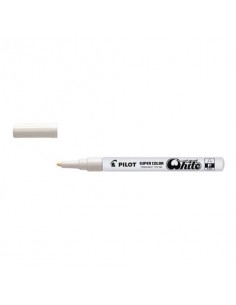 Marcatore a vernice Pilot Super Color punta in fibra di acrilico 3 mm bianco - 002435