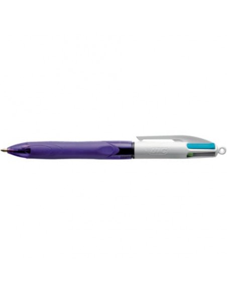 Penna a sfera a scatto BIC 4 Colours Grip Fashion M 1 mm viola 8922901