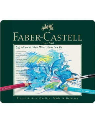 Matite acquerellabili Faber Castell Albrecht Dürer colori assortiti - conf. 24 pezzi - 117524