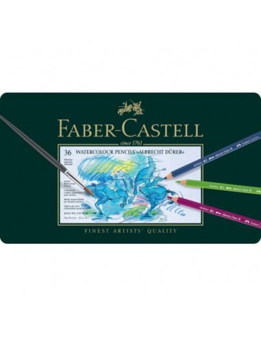 Matite acquerellabili Faber Castell Albrecht Dürer colori assortiti - conf. 36 pezzi - 117536
