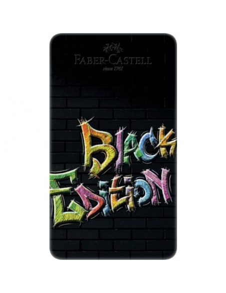 Matite colorate Faber Castell Black Edition - colori assortiti - astuccio in metallo - conf. 12 pezzi - 116413