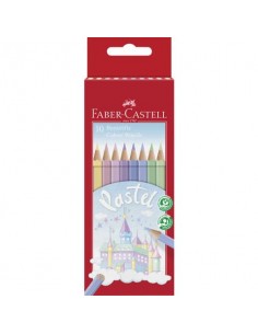 Matite colorate Faber Castell pastel colori assortiti - conf. 10 pezzi - 111211