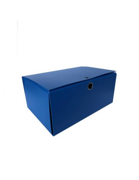Cartella portaprogetti con bottone Euro-cart Euro Big - 25x35 cm dorso 16 cm - blu - YCP-PPL16BL