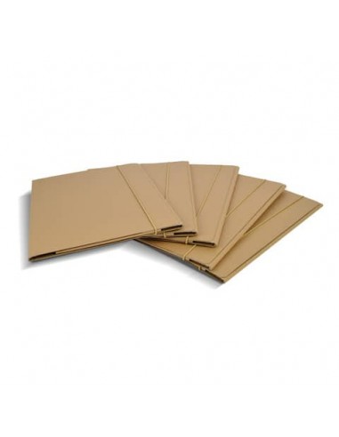 Cartellina con alette Euro-cart Eco Elite 25x35 cm con elastico conf. da 30 avana - CPEECO