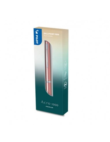 Penna a sfera a scatto Pilot Acroball 1000 1 mm colore oro rosa in confezione regalo - 011255