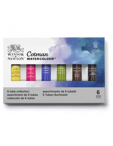 Acquarello fine Cotman in tubi da 8 ml - 6 colori assortiti - 0390635
