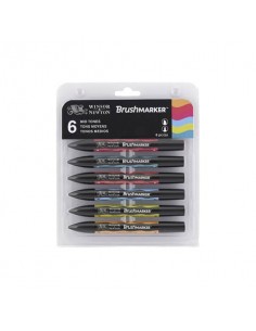 Pennarelli doppia punta Winsor&Newton Promarker brush toni medi - 0290124