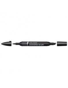 Pennarelli doppia punta Winsor&Newton Promarker brush black XB - 0204030