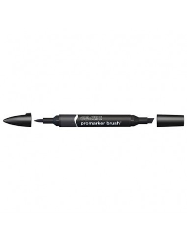 Pennarelli doppia punta Winsor&Newton Promarker brush black XB - 0204030