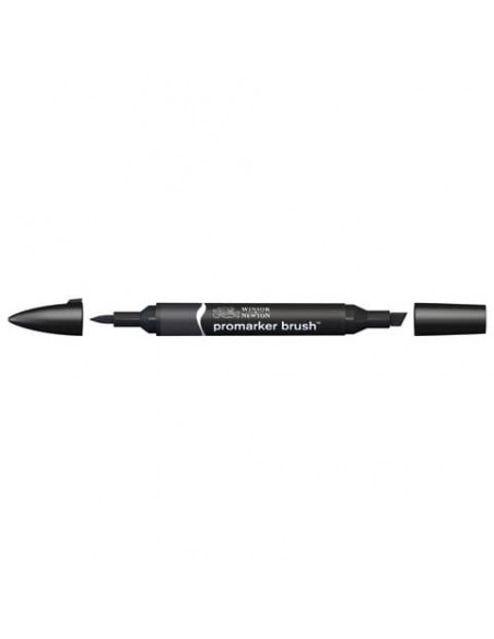 Pennarelli doppia punta Winsor&Newton Promarker brush black XB - 0204030