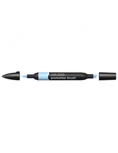 Pennarelli doppia punta Winsor&Newton Promarker brush cloud blue B318 - 0204378