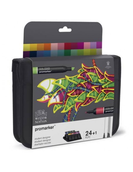 Pennarelli doppia punta Winsor&Newton Promarker 24 colori assortiti - 0290030