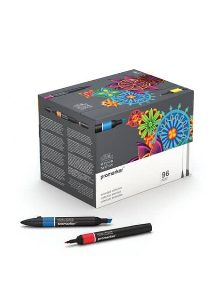 Pennarelli doppia punta Winsor&Newton Promarker 96 colori assortiti - 0290152