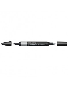 Pennarelli doppia punta Winsor&Newton Promarker metallic silver MT SIL - 0206691