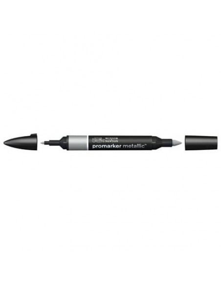 Pennarelli doppia punta Winsor&Newton Promarker metallic silver MT SIL - 0206691