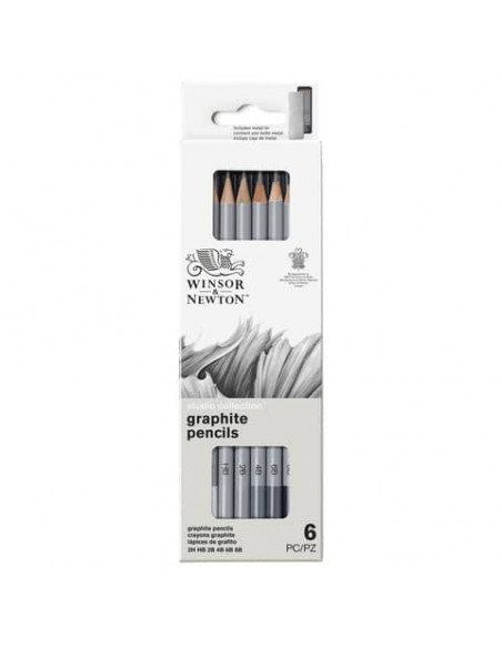 Set matite in grafite Winsor&Newton Studio Collection scatola in metallo 6 pezzi - 0490006
