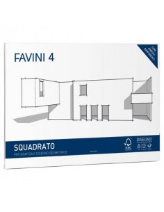 Cartangolo da disegno Favini 4 f.to 33x48 cm 20 fogli da 220 g/m2 liscio squadrato - A167503