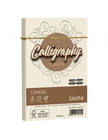 Carta canvas Favini Calligraphy buste per carta da lettere da stampare 100 g/m² 12x18 25 buste cm avorio - A57Q417