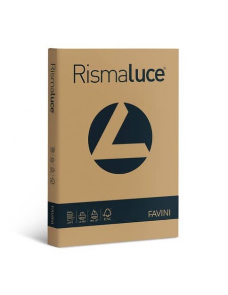 Carta colorata Favini Rismaluce colori forti 200 g/m² A4 - risma da 125 ff deserto - A677104
