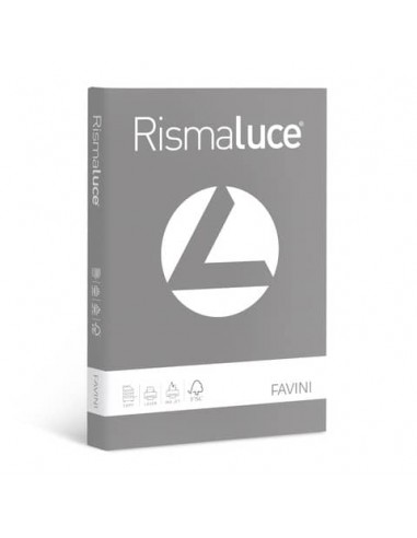 Carta colorata Favini Rismaluce colori forti 200 g/m² A4 - risma da 125 ff pietra - A675114