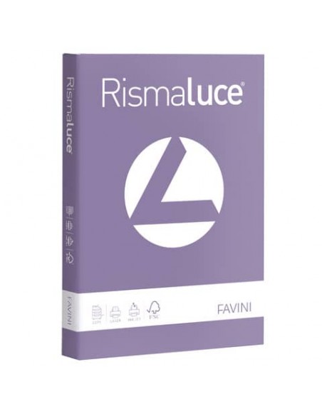Carta colorata Favini Rismaluce colori forti 200 g/m² A4 - risma da 125 ff violetto - A67J104