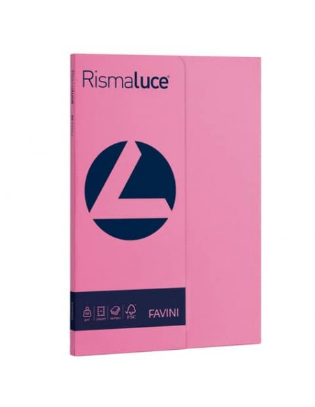Carta colorata Favini Rismaluce colori forti 200 g/m² A4 - risma da 50 ff ciclamino - A69F544