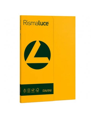 Carta colorata Favini Rismaluce colori forti 90 g/m² A4 - risma da 100 ff giallo oro - A69H144