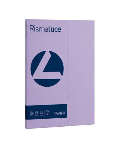 Carta colorata Favini Rismaluce colori forti 90 g/m² A4 - risma da 100 ff violetto - A69J144
