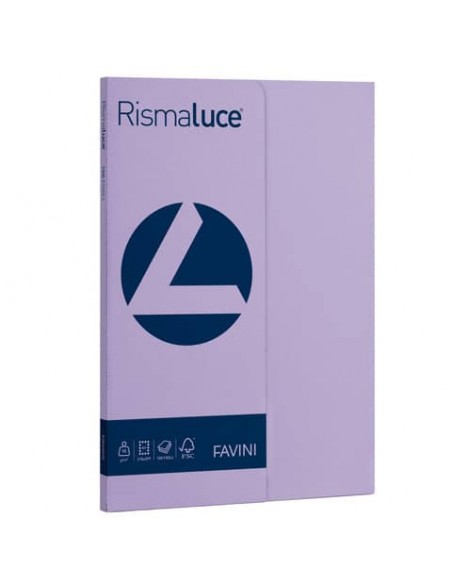 Carta colorata Favini Rismaluce colori forti 90 g/m² A4 - risma da 100 ff violetto - A69J144
