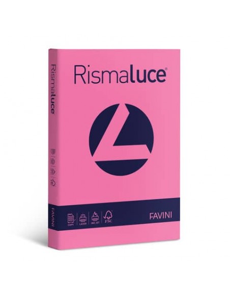 Carta colorata Favini Rismaluce colori forti 90 g/m² A4 - risma da 300 ff ciclamino - A66F304
