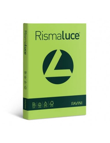Carta colorata Favini Rismaluce colori forti 90 g/m² A4 - risma da 300 ff pistacchio - A66M304