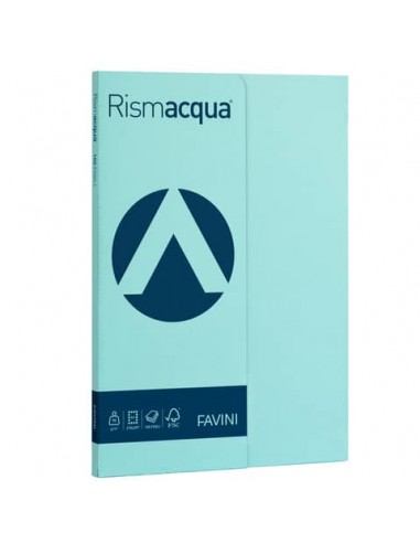 Carta colorata Favini Rismacqua colori tenui 90 g/m² A4 - risma da 100 fogli celeste - A69T144