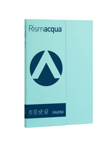 Carta colorata Favini Rismacqua colori tenui 90 g/m² A4 - risma da 100 fogli celeste - A69T144