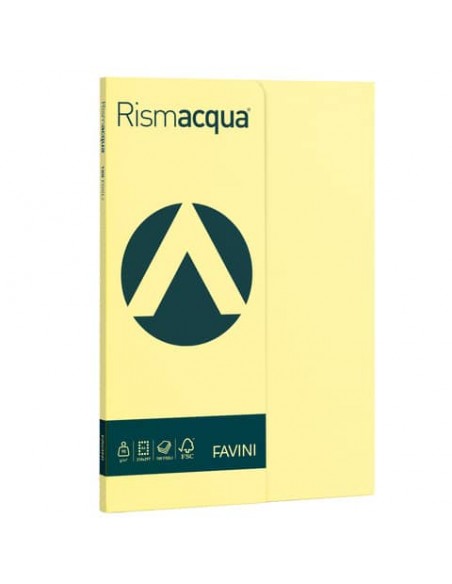 Carta colorata Favini Rismacqua colori tenui 90 g/m² A4 - risma da 100 fogli giallo chiaro - A692144