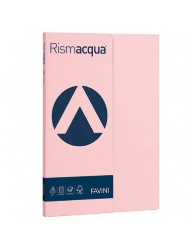 Carta colorata Favini Rismacqua colori tenui 90 g/m² A4 - risma da 100 fogli rosa - A69S144