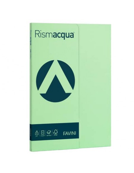Carta colorata Favini Rismacqua colori tenui 90 g/m² A4 - risma da 100 fogli verde chiaro - A69P144