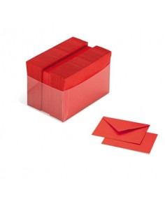Biglietti augurali con busta Burano 9x14 cm in conf. 100 scarlatto - A57C174