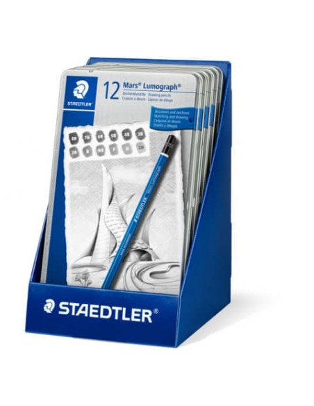 Matita Staedtler Mars® Lumograph® in astuccio in metallo 12 matite assortite - 100 G12 S