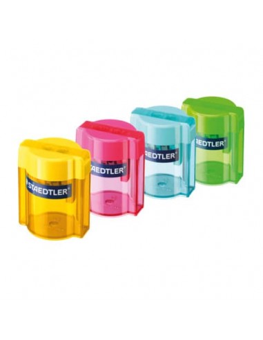 Temperamatite Staedtler a 2 fori con serbatoio colori assortiti - 513 006