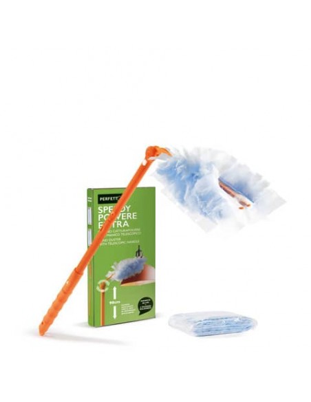 Piumino Perfetto Speedy polvere manico allungabile + 2 ricambi 12841