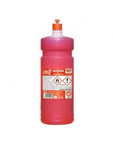 Alcool etilico denaturato 90° SAI - formato 1 litro - 0101015