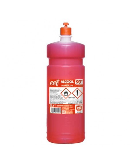 Alcool etilico denaturato 90° SAI - formato 1 litro - 0101015