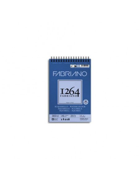 Blocco acquerello spiralato Fabriano 300 g - 20 fogli A5 - 19100648
