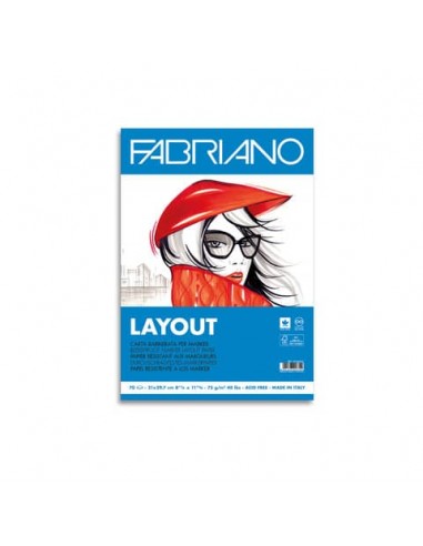Blocco belle arti Fabriano Layout 75 g - 70 fogli A4 - 19100505