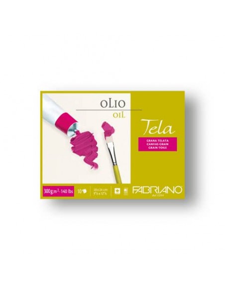 Blocco carta per pittura a olio TELA 300 g - 10 fogli - 18x24 cm - 68001824