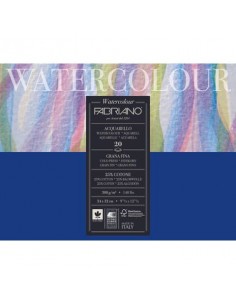 Blocco collato Fabriano Watercolour grana fine 20 fogli 24x32 cm - 300 g - 73612432
