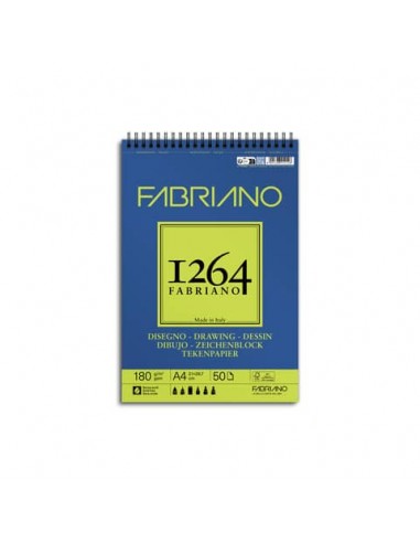 Blocco da disegno spiralato 1264 180 g - 50 fogli A4 - 19100646