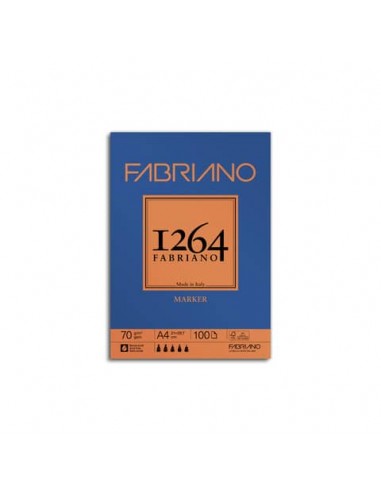 Blocco di carta collato Fabriano 1264 Marker 70 g A4 - 19100640