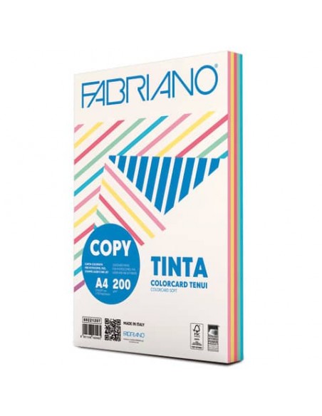 Carta colorata Copy Tinta 200 g Fabriano A4 - colori tenui - 69221297